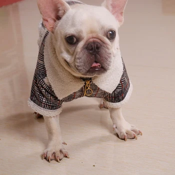 

Pet Cotton Coat Winter Dog Fold Zip Type Hooded Colthes with Letters Dog Pet Thickening Cashmere Sleepwear Clothes 5