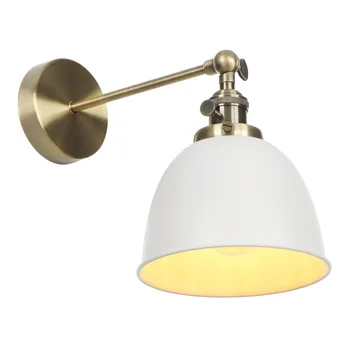 

Industrial Vintage LED Wall Light Sconce White/Black Iron Bedroom Lamp With Switch RH Wall Lamps Fixture For Bathroom Decor Cafe