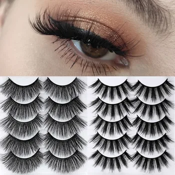 

2020 New Arriving Eyelashes 5Pcs 3D Imitation Hairs False Eyelashes Naturally Extend Small Bunches of Fluffy Eyelashes.