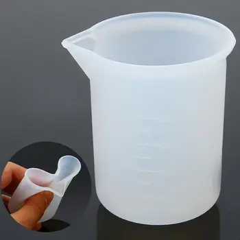 

Disposable Silicone Measuring Cup Diy Handmade Making Tool With Scale 100ml Ml Plastic Cup