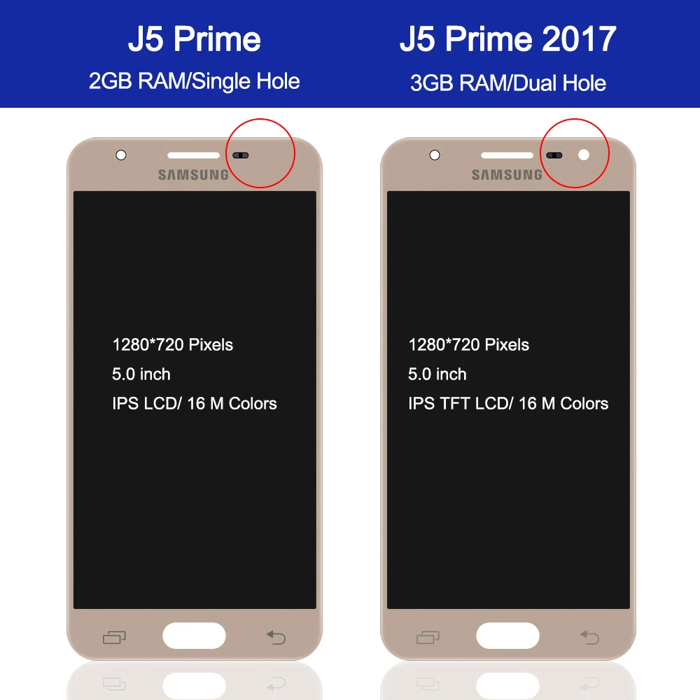 Оригинальный дисплей для Samsung J5 Prime G570 G570F G570M G570Y 2017 G571F ЖК с сенсорным экраном в
