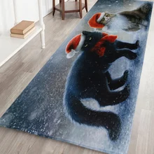 Рождественский нескользящий ковер для отдыха, мягкий коралловый флисовый напольный коврик для кухни, гостиной, столовой, спальни