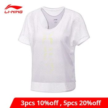 

Li-Ning Women Training T-Shirt 87% Polyester 13% Spandex Loose Fit li ning LiNing Breathable Sport Tee Tops ATSN064 WTS1426