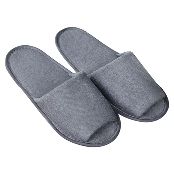 

Men Women Slippers Hotel Soft Portable With Storage Bag Foldable Non Disposable Indoor Spa Travel Guest House Solid Breathable