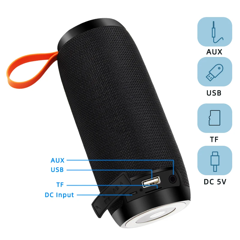 Bluetooth Wireless Speakers Waterproof Stereo Column Portable Speaker with Mic FM Radio MP3 Bass Sound Box Bluetooth Wireless Speakers Waterproof Stereo Column Portable Speaker with Mic FM Radio MP3 Bass Sound Box