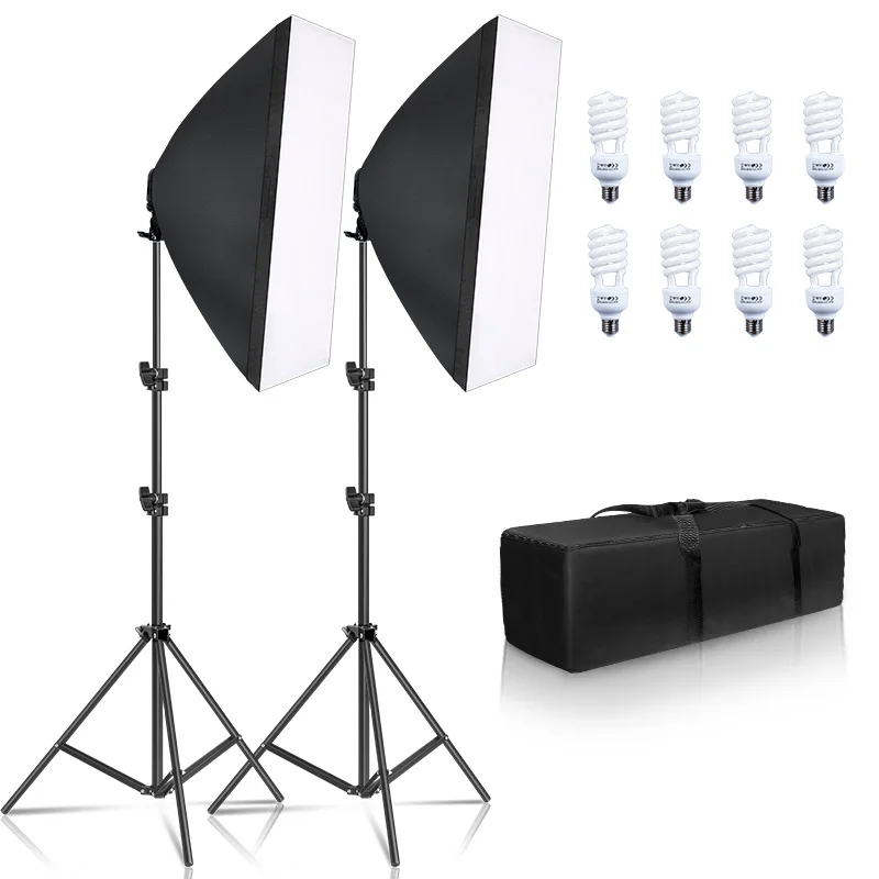  Photography Softbox Lighting Kit 8 PCS E27 45W LED Bulbs Photo Studio Light Equipment Light Box For - 4000470725182