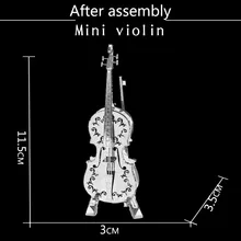 3D металлическая модель паззлов мульти-стиль DIY набор паззлов для взрослых детей обучающая коллекция игрушек скрипка