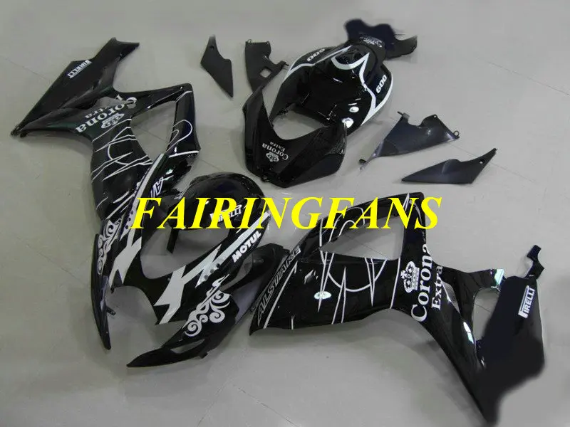 Инжекционный обтекатель для GSXR600 750 K6 06 07 GSXR 600 GSXR750 2006 2007 черный Обтекатели кузова+ подарки SC15