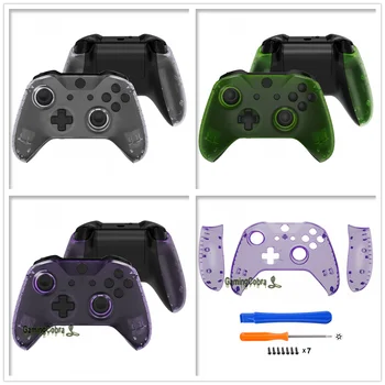 

Clear Custom Top Shell Front Housing Faceplate Fix Kits with Side Rails Panel for X-box One X & One S Controller (Model 1708)