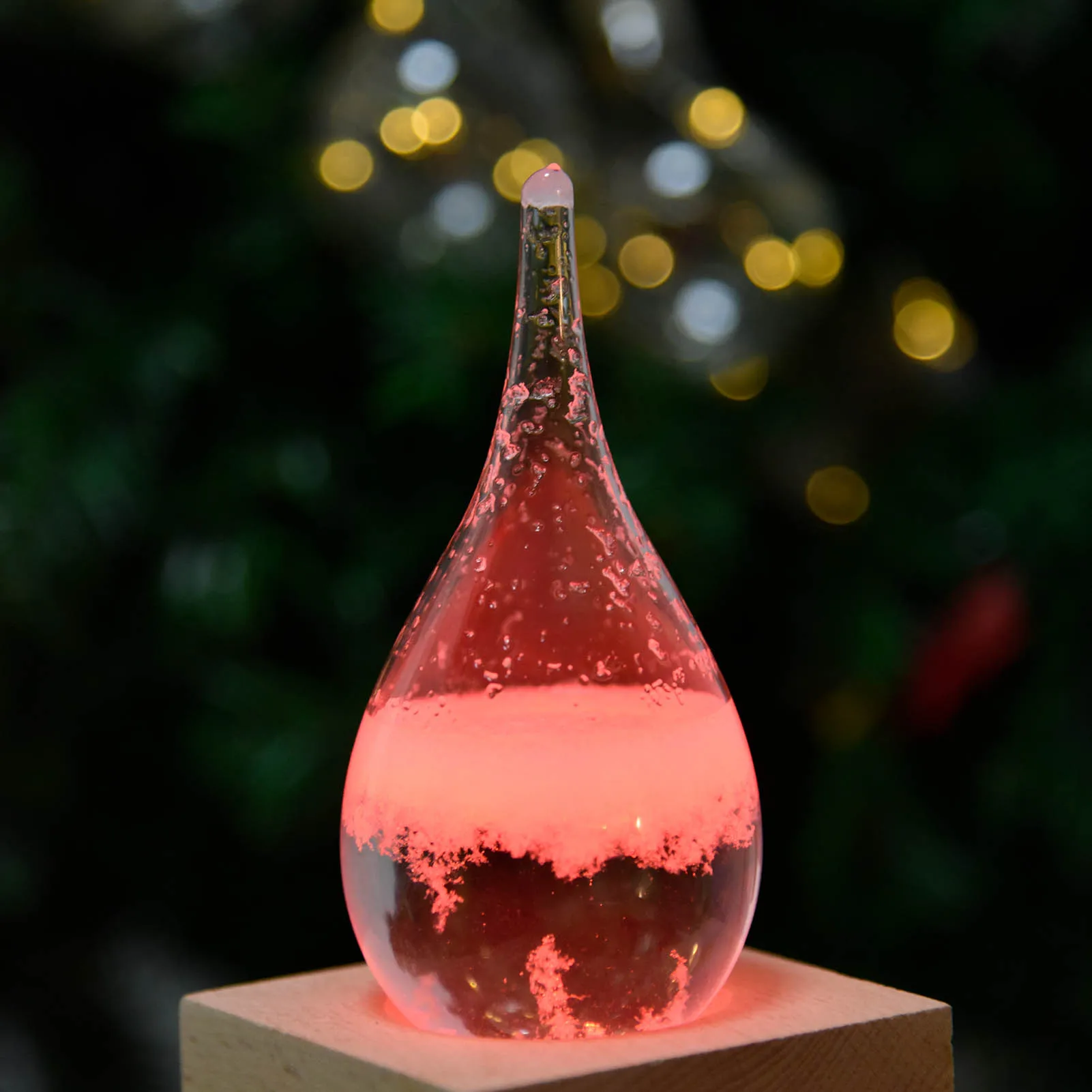 painted figurines Colorful Luminous Storm Glass Creative Drop-Shaped Storm Glass Bottle Desktop Weather Station Weather Predictor Decor mini unicorn figurine Figurines & Miniatures