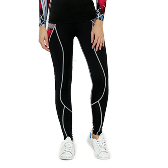 US $25.49 Women Bike Pants Compression Elastic Gym Fitness Sport Printed Leggings Tights Cycling Workout Spor