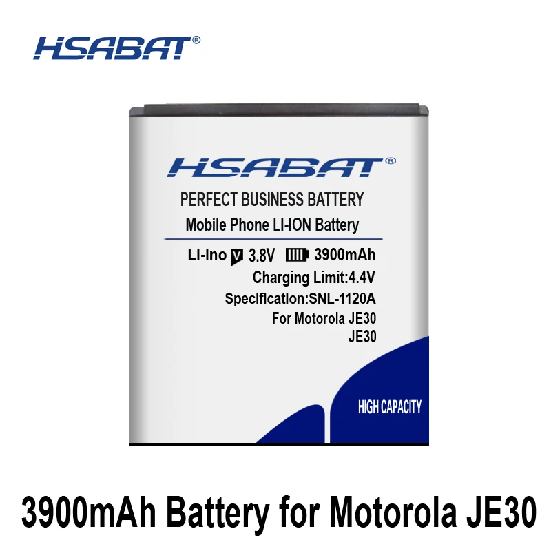 HSABAT JE30 3900 мАч аккумулятор для Motorola JE30 батареи