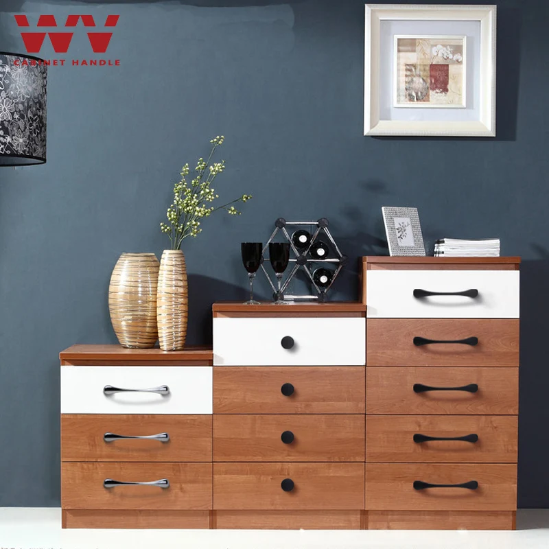 WV современные Серебристые матовые черные шкафы ручки дверцы шкафа американская