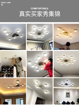 

Modern Minimalist LED Ceiling Lights Acrylic Black/Gold Flush Panel Light For Dining Living Room Home Decoration Ceiling Lamps