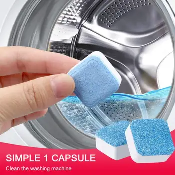 

12pcs/box Washing Machine Cleaning Washer Cleaning Detergent Effervescent Tablet Washing Machine Slot Cleaning Tablet Durable