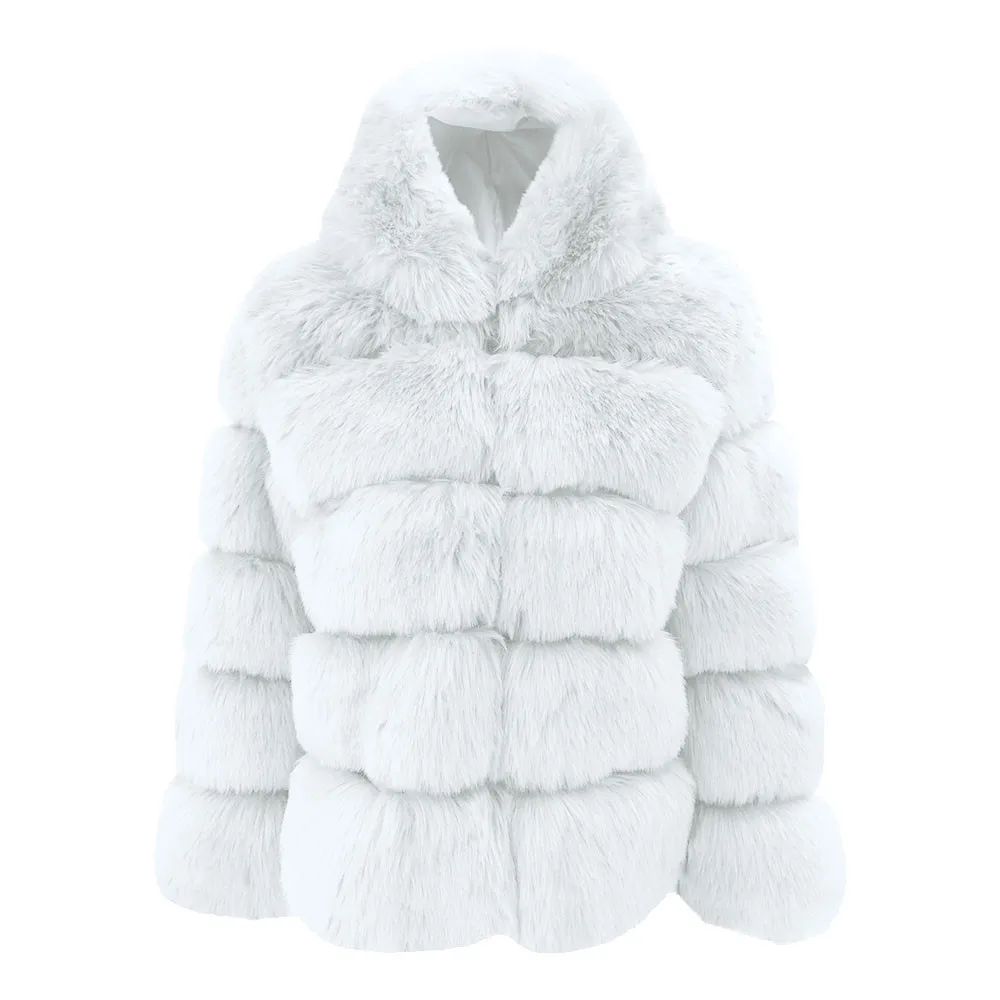 JAYCOSIN женская зимняя куртка из искусственного меха с капюшоном, теплая верхняя одежда, женская зимняя куртка с мехом, пальто для женщин, зимняя теплая куртка