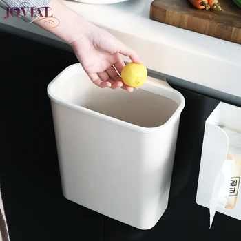 

Kitchen Hanging Trash Can Hot Sale Plastic Household Rectangular Bucket Zero Waste No Cover Food Classification New Garbage Bin