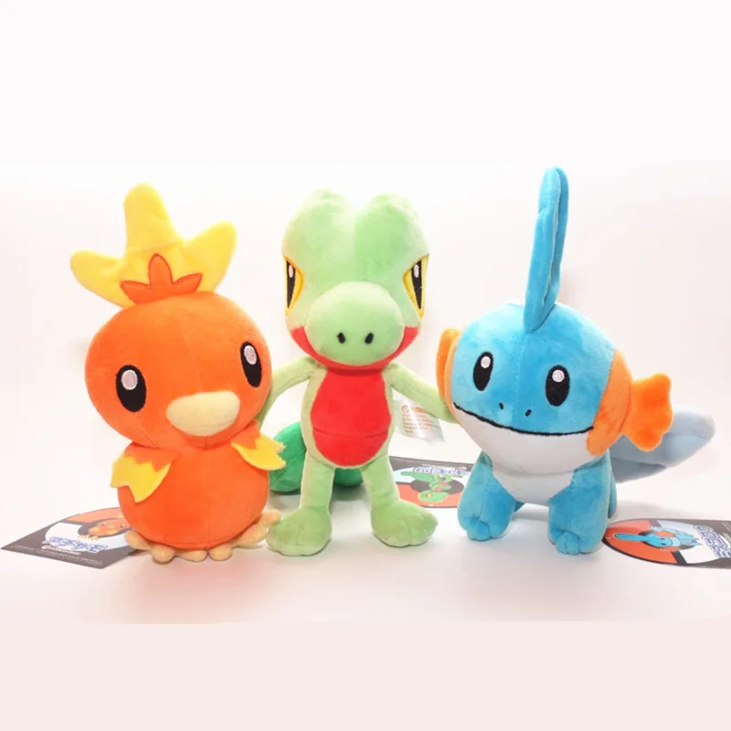 

Anime Pokemon Stuffed Doll Torchic Treecko Mudkip Kawaii Pikachu Plush Toy Christmas Halloween Gifts For Children