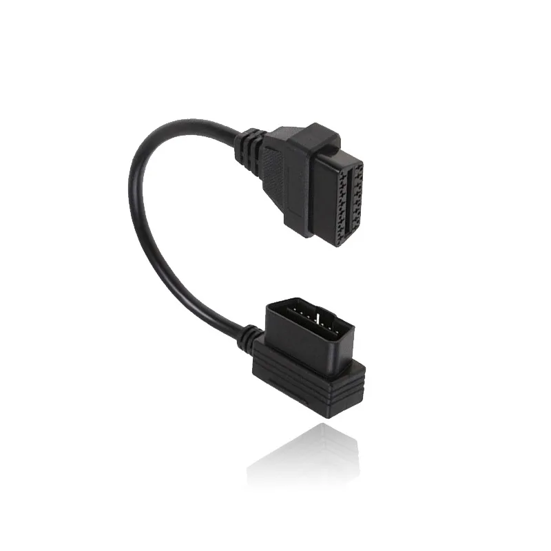 ELM327 OBD2 16Pin мужского и женского пола удлинитель кабель 30 см передачи разъем OBD OBD2 16 контактный кабель для адаптера переменного тока OBD2 автомобильный диагностический адаптер