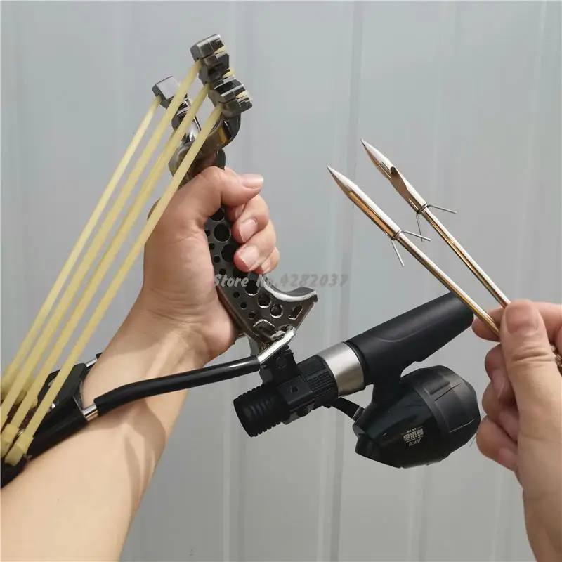 Мощный охотничий набор Slingshot Pro Fish Shooting Arrow Catapult для рыбалки на открытом воздухе