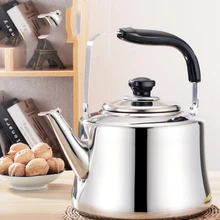 Прямые продажи из нержавеющей стали толстостенный чайник газовый свисток с плоским дном бытовой большой емкости индукционная плита газ