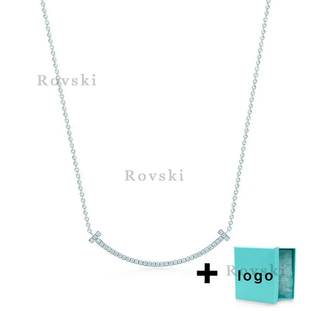 

XL TFX Rllen Sterling Silver Medium Smile Gem Necklace is perfect for women's party jewelry wholesale free shipping.