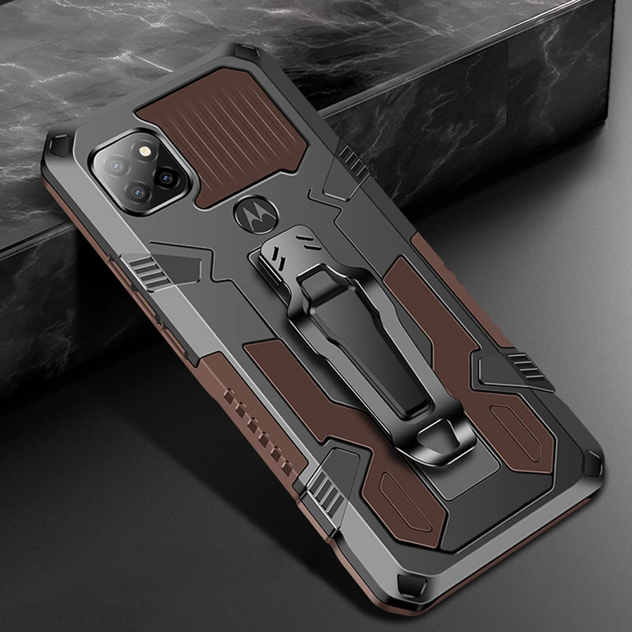 For Motorola 5G Ace Armor Hybrid Belt Clip Shell Case for Moto One Luxury Stand Cover Shockproof | Мобильные телефоны и
