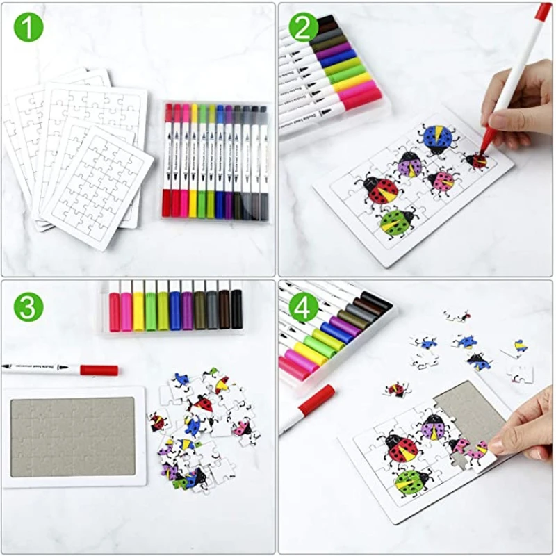 10 Packs Handmade Jigsaw Puzzles A4 A5 