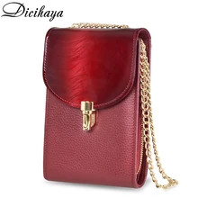 DICIHAYA/женские сумки-мессенджеры из натуральной кожи, клатч, мини-сумка через плечо, женские сумки-клатчи с отделением для карт