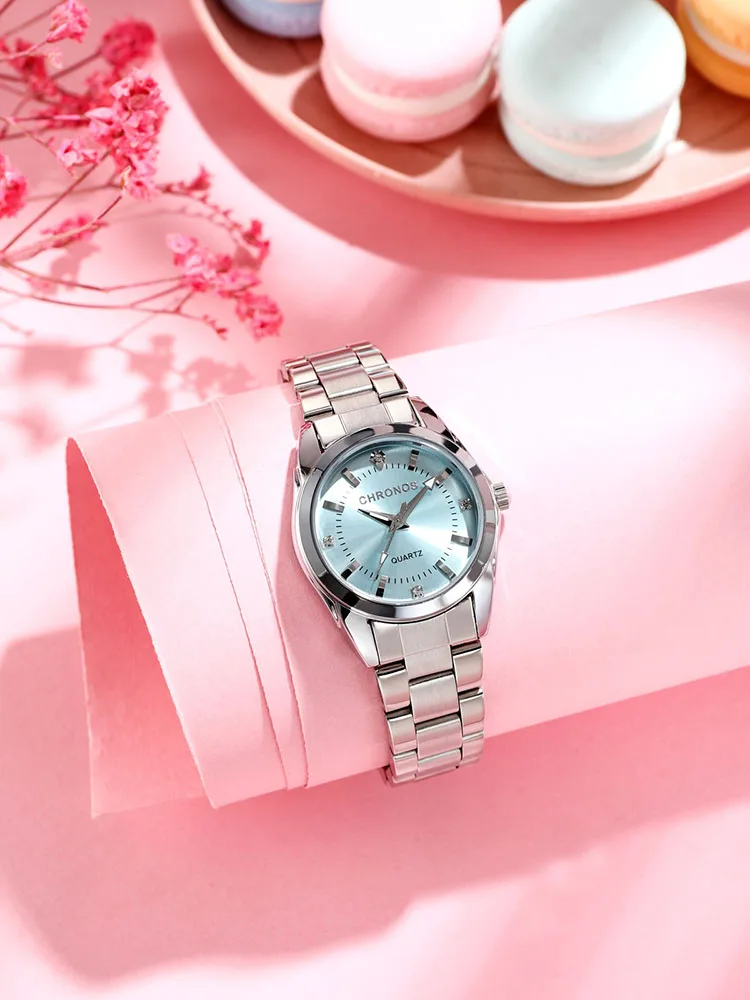 CHRONOS Elegant Women Watch Luxury Ladies Fashion Brand Wristwatch Japan Movement Stainless Steel Gift for Female Girlfriend