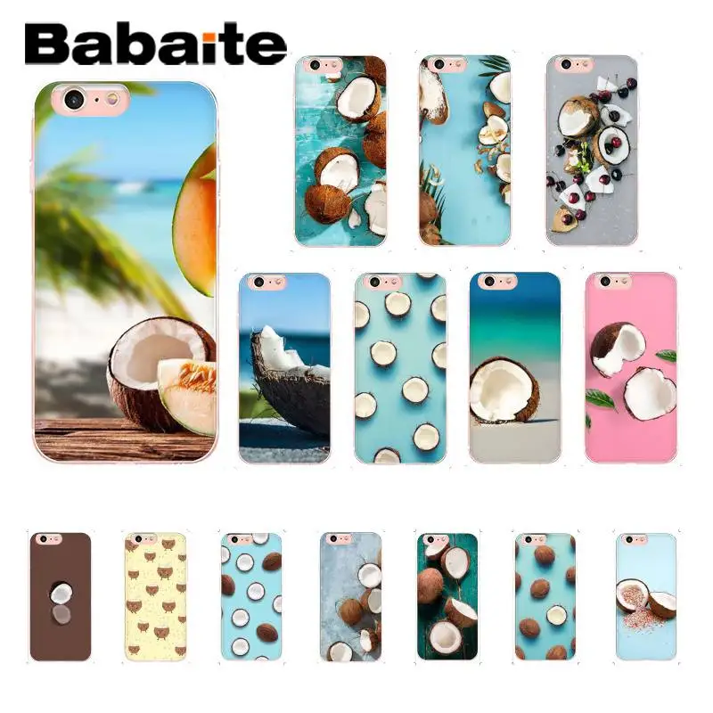 

Babaite Coconut cute summer vacation DIY Printing Phone Case For iPhone 8 7 6 6S Plus X XS MAX 5 5S SE XR 11 11pro 11promax