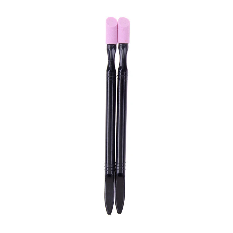Pen Nail File Set Tool For Nails Art Manicure Tool Kit 2pcs Quartz Stone Polish Pusher Trimmer Scrub Cuticle Remover