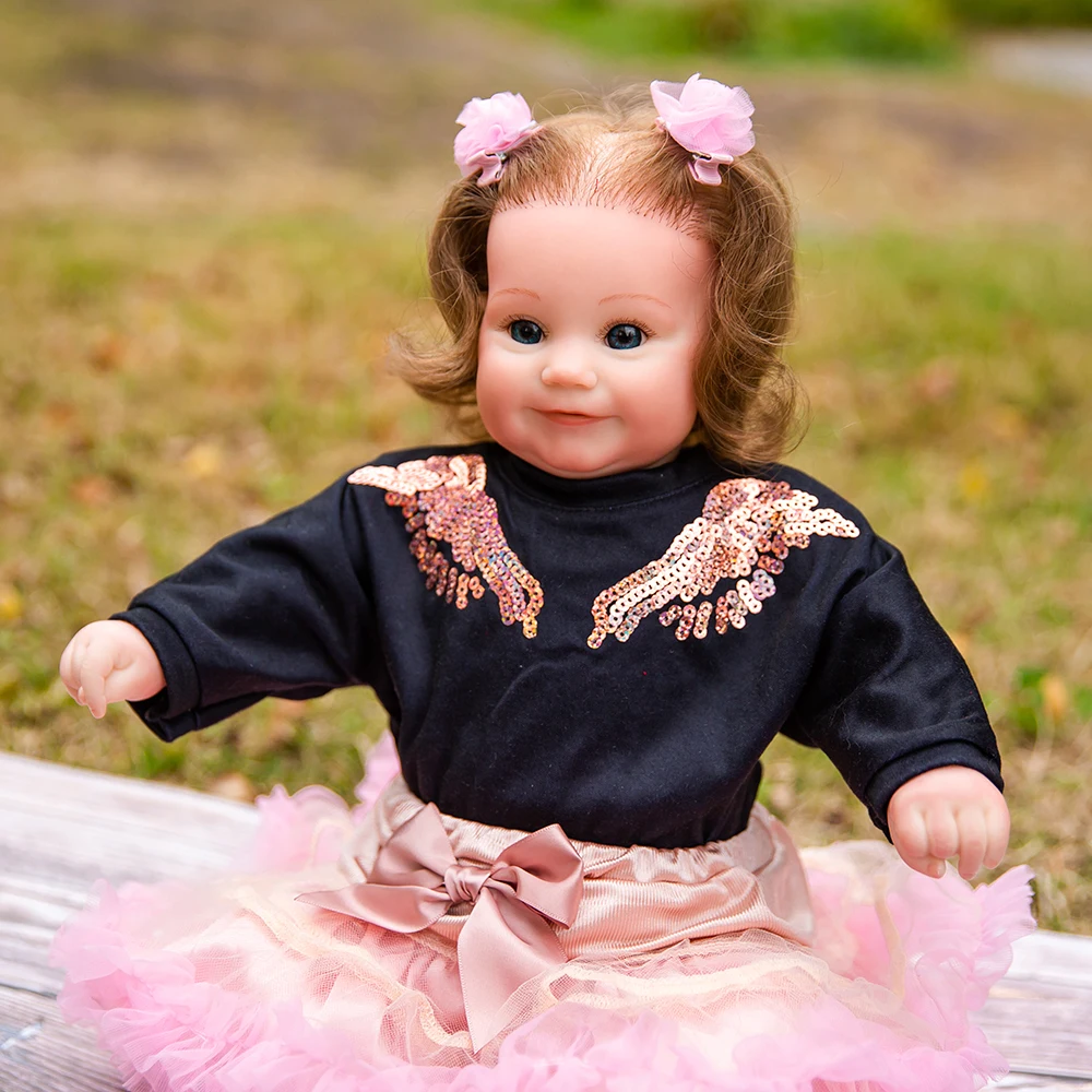 

Hoomai Cute 20" Lifelike Reborn Baby Doll Soft Silicone Vinyl Dolls Toy For Child Birthday Reborn Baby Doll