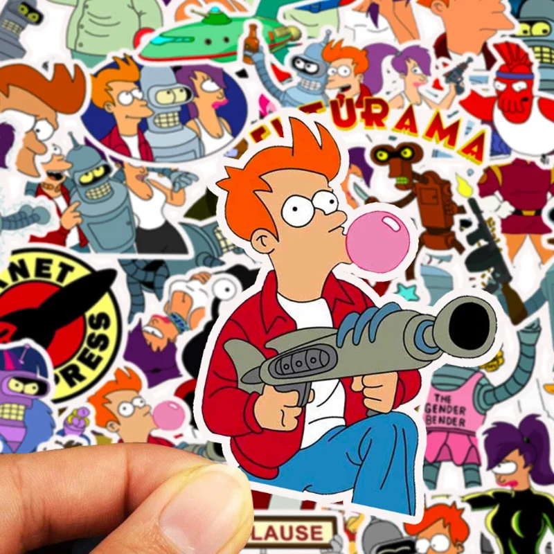 50 шт. Futurama наклейки персонажи аниме фильм смешные наклейки Скрапбукинг diy украшения телефон ноутбук Водонепроницаемый украшения