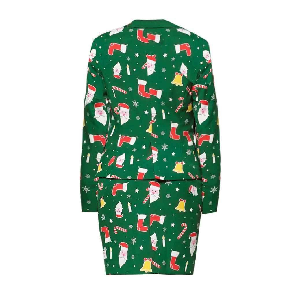 Christmas Two Piece Set Women Print Skirt Set Pink Suit Sexy Outfits Top And Skirt Fashion Femme Winter Festival Clothing 19Oct