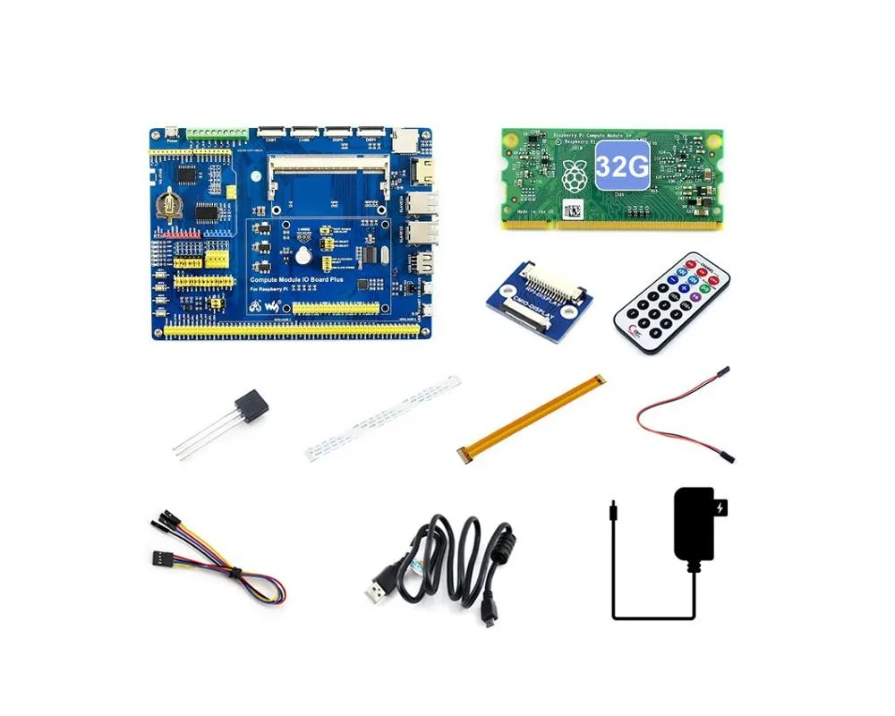 Raspberry Pi компьютерный модуль 3 +/32 ГБ макетный Комплект Тип A см3 + плата ввода-вывода