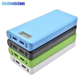 

Dual USB 5V 2.1A/ 5V 1A 18650 Battery Box DIY for Power Bank Charger Case 8x18650 Battery Holder LCD Indicator Dual Micro USB