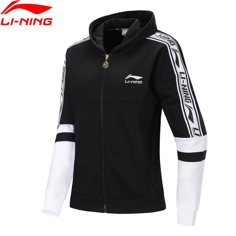 

Li-Ning Women The Trend Sweater Hoodie Loose Fit Fleece 64% Polyester 36% Cotton LiNing Sports Tops AWDP536 COND19
