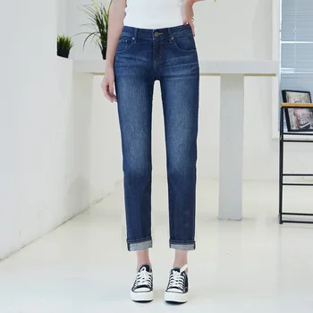 

Womens Clothing Street Wear Pants Female Casual Straight Pant Fashion Trouser High Waist Jeans