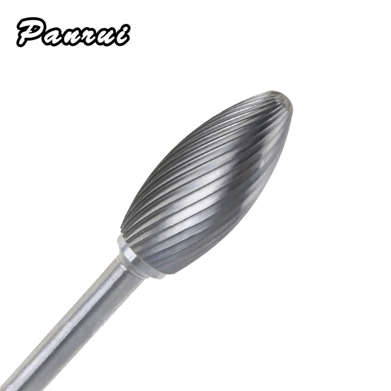 YG8 Alloy Rotary File 1Pcs Oval H-shape Single And Double Groove Tungsten Steel Woodcarving Grinding Head Carbide Milling Cutter