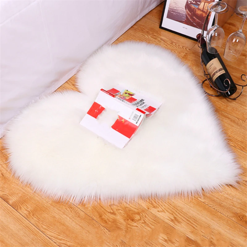 Factory Direct Heart Shaped Carpets Floor Mats Imitation Wool Carpet Plush Home Living Room Bedroom Rugs Wholesale | Дом и сад