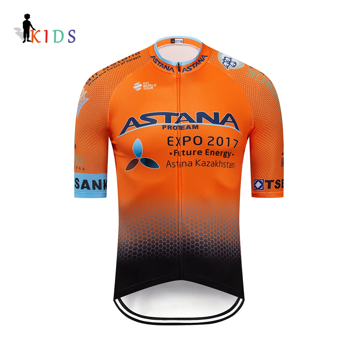 ASTANA 2019 Bike Clothing Sets Summer Boys Cycling Jersey Shorts Kit Breathable Quick Dry Pro Girl Kid Bike Tops Cycling Suits
