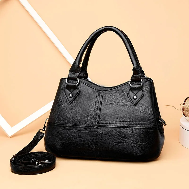 

2019 New Style Europe And America Fashion Multi-pockets Lady Bag Trend Versatile Sheepskin Joint Hand Shoulder Bag