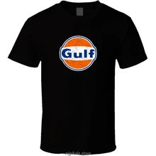 Крутая футболка с логотипом «Галф Ойл»,, модный топ,, новые футболки officia