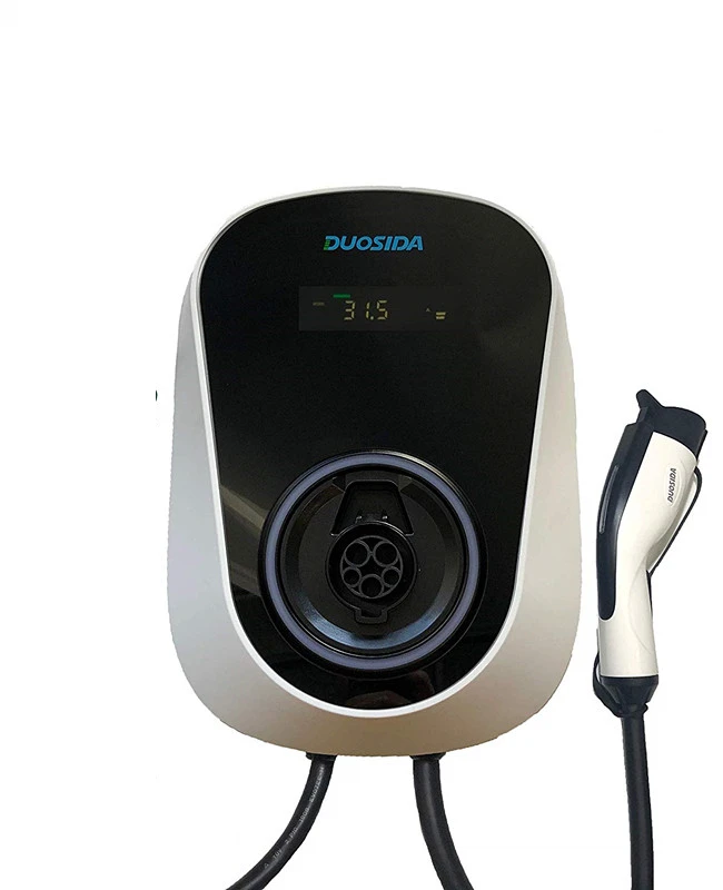 DUOSIDA 32Amp 7 кВт EV зарядное устройство станция Тип 1 кабель EVSE Wallbox J1772 разъем для