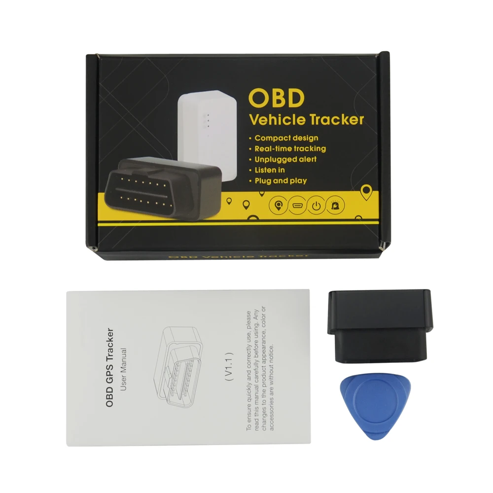 OB22 Plug& Play OBD gps трекер с ACC обнаружения встроенный микрофон вибрации оповещения гео-забор мини автомобильный трекер с приложением gps локатор - Цвет: With Box