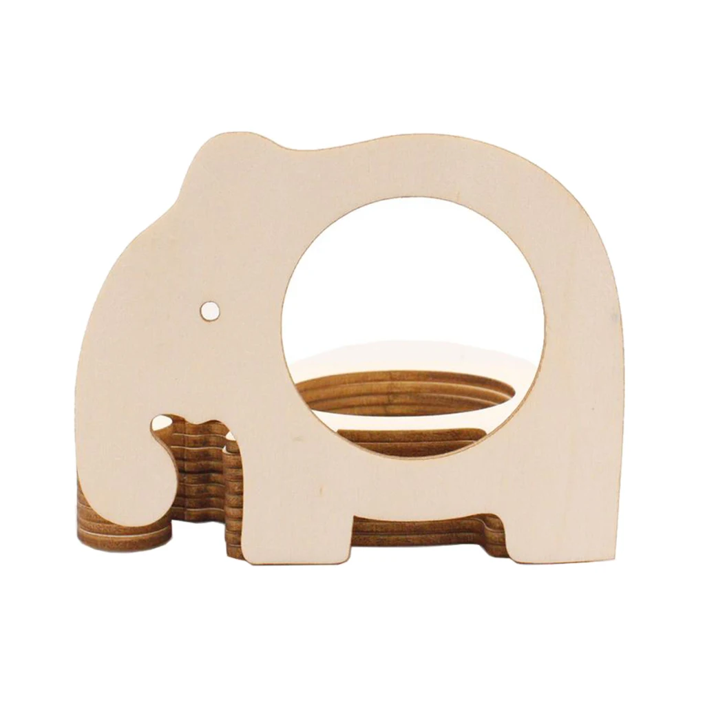 10pcs Dinner Napkin Buckle Wedding Party Napkin Ring Holder Wood Crafted