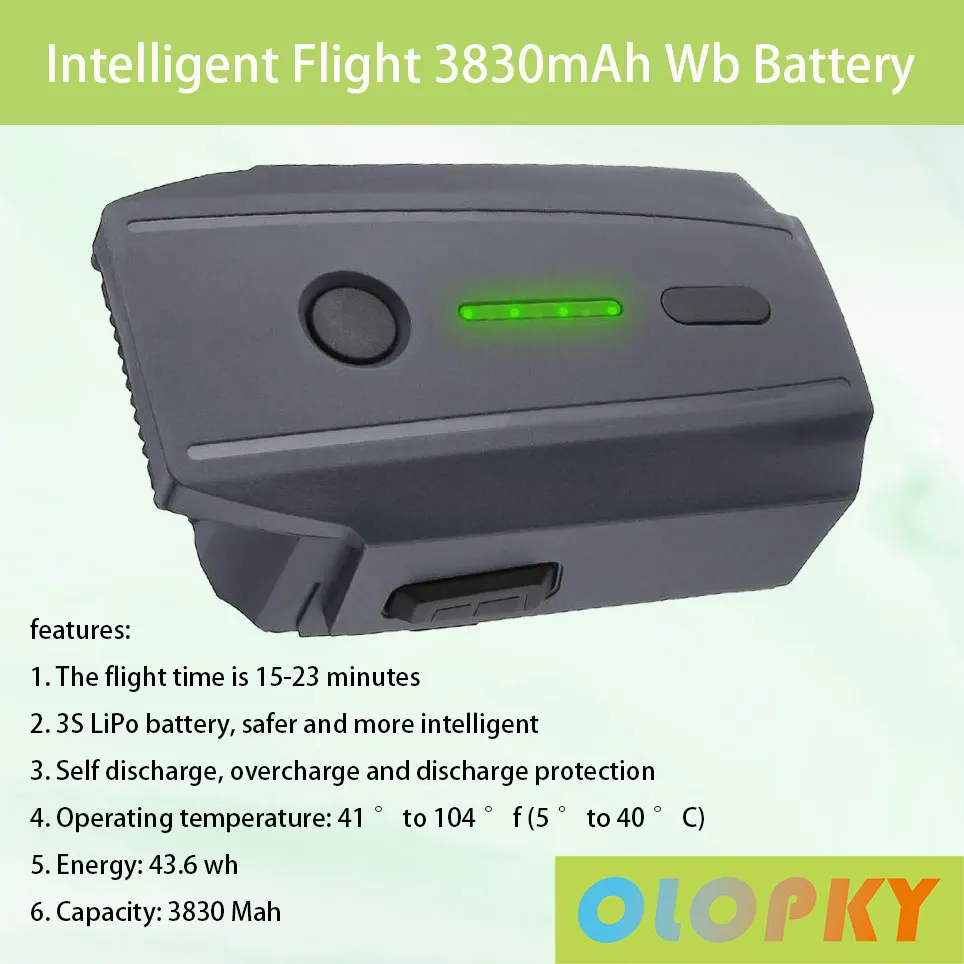 Mavic Pro platine blanc vol Intelligent LiPo 3S батарея 3830mAh Wb 1/2 штук | Электроника