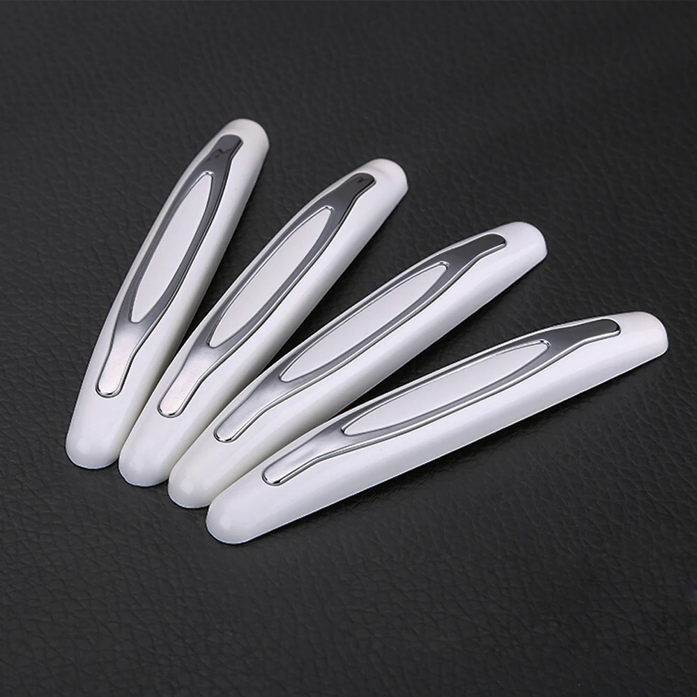 white 4pcs 4 шт. Универсальный Автомобильный протектор двери мягкий Авто край двери Угол против царапин защитная полоса - Цвет: white 4pcs