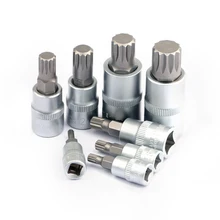Adaptateur de jeu de douilles Torx, 8 pièces, 1/4